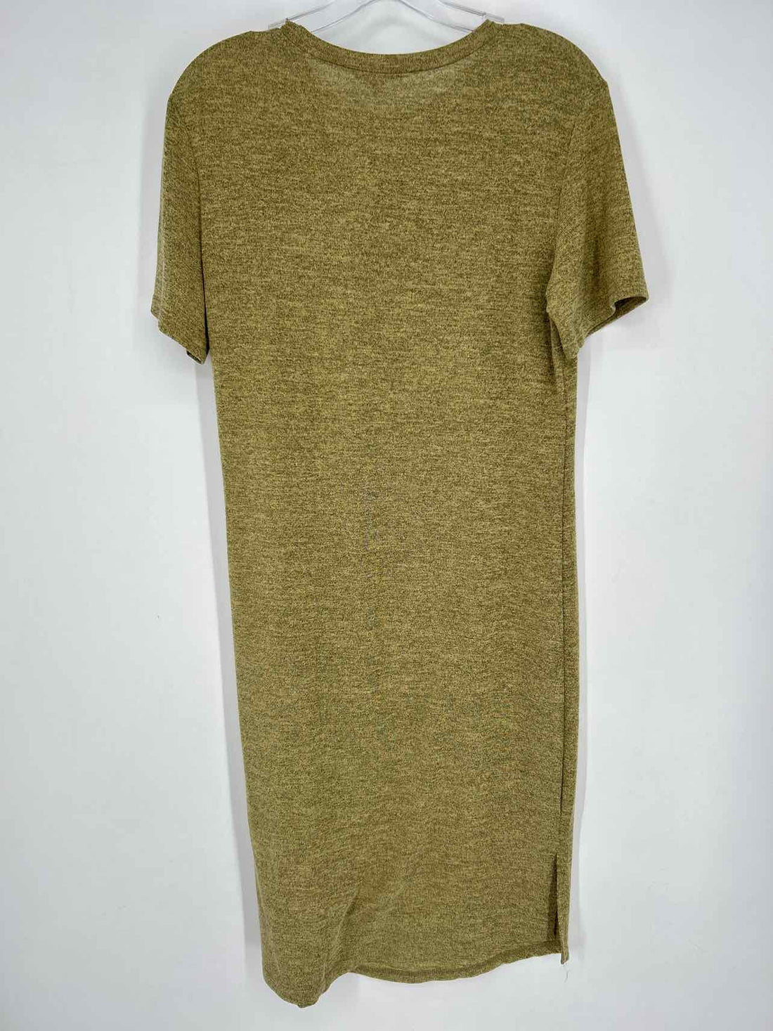 Davi & Dani Size S Heathered Yellow Short Sleeve Dress
