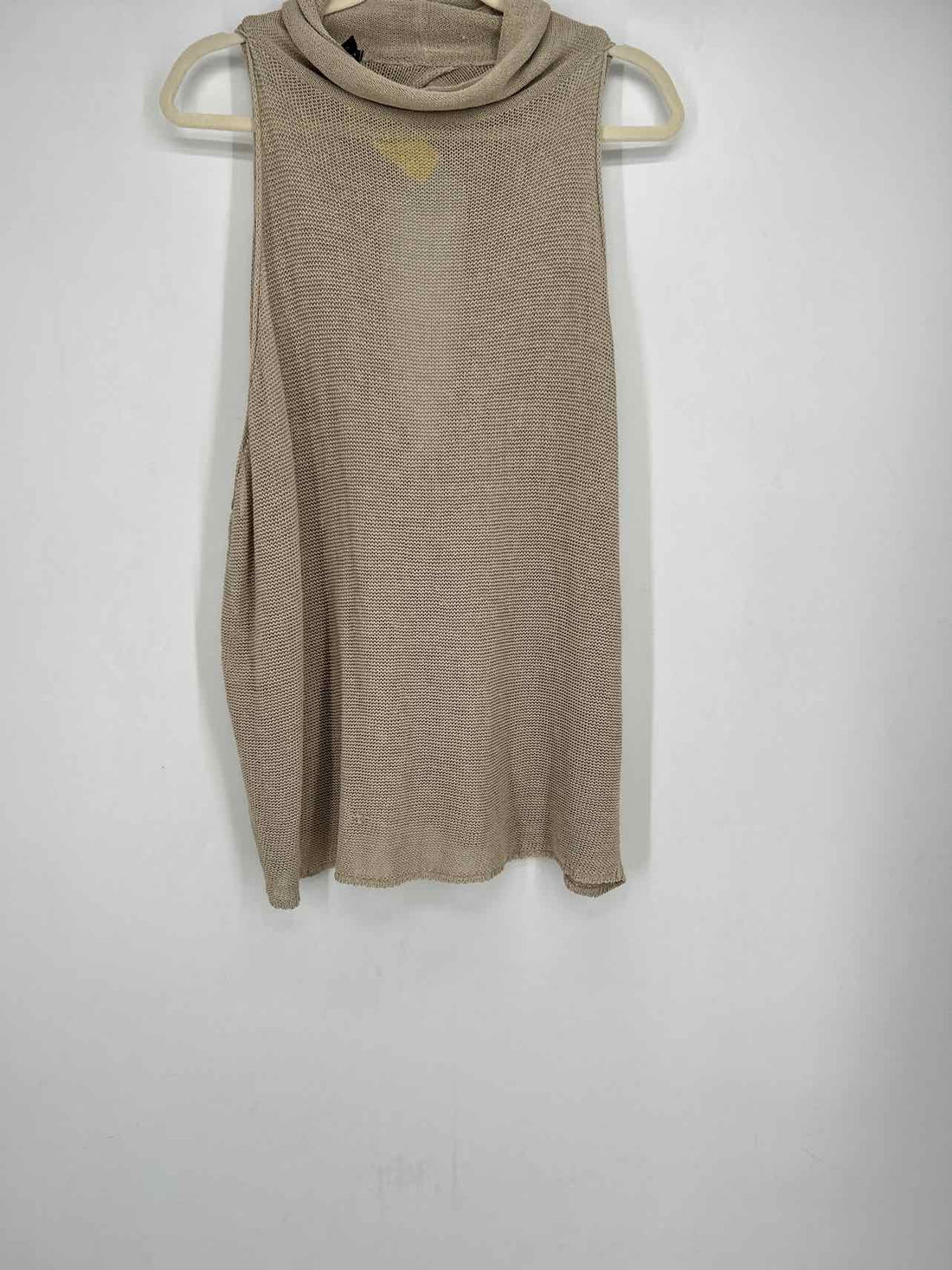 Sarah Pacini Size One Size Beige Linen Blend Sleeveless