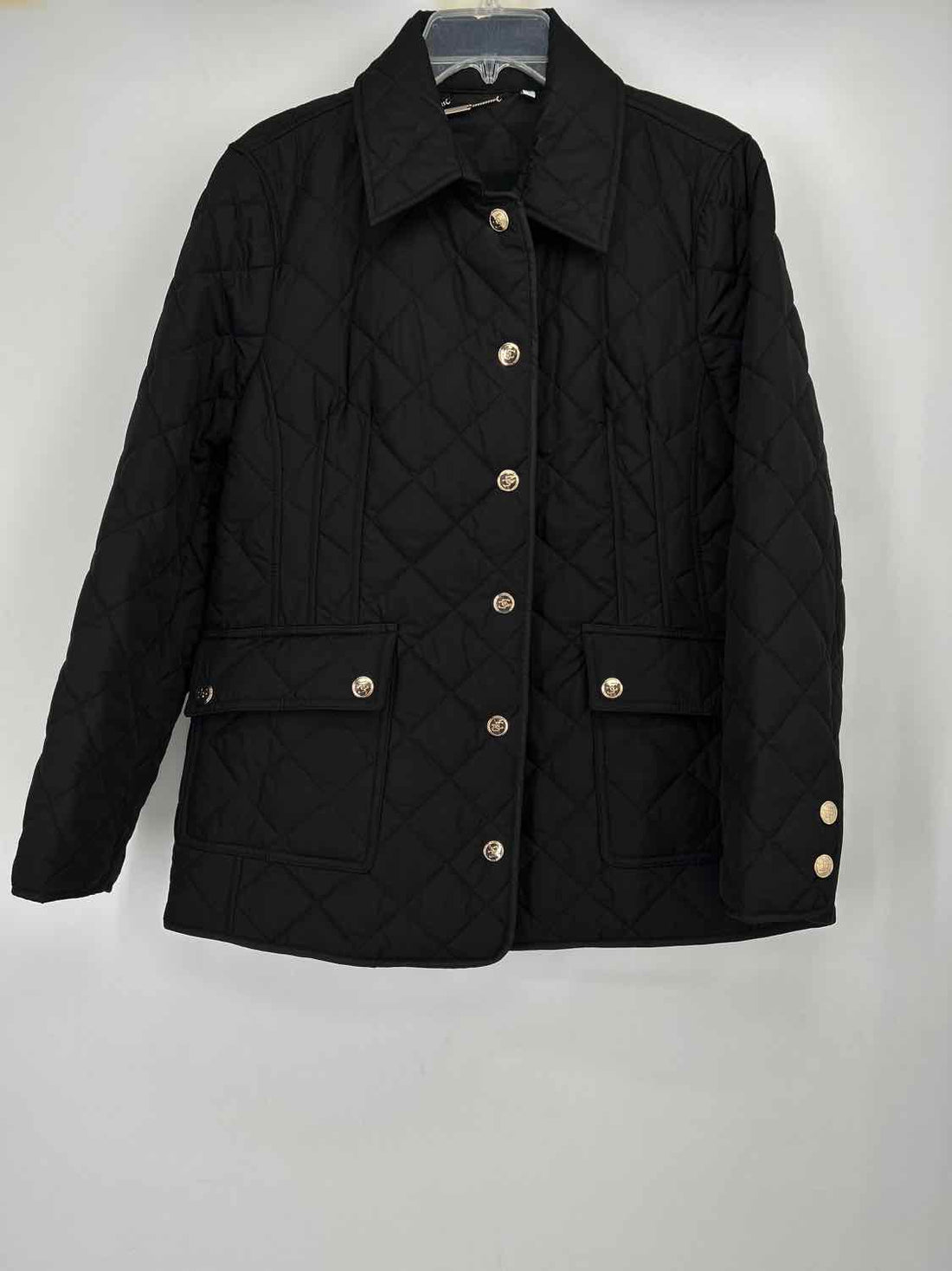 Chicos Size 2(L) Black Quilted Jacket