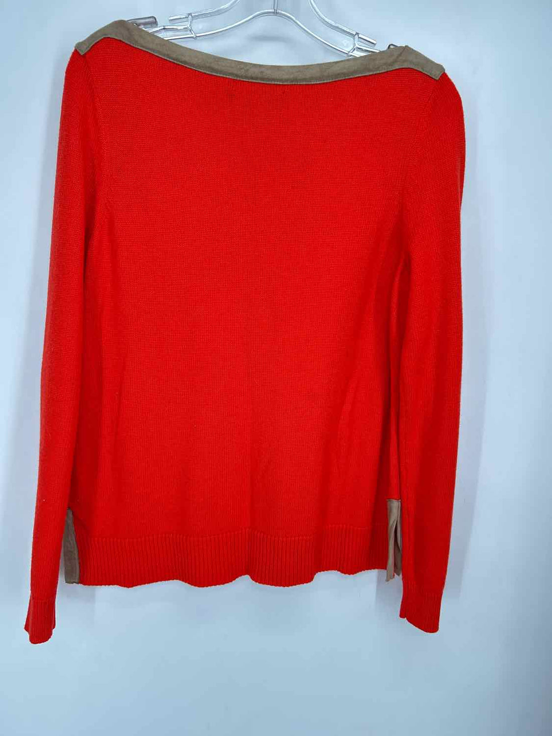 Lauren Ralph Lauren Size LP Orange Wool Blend Sweater