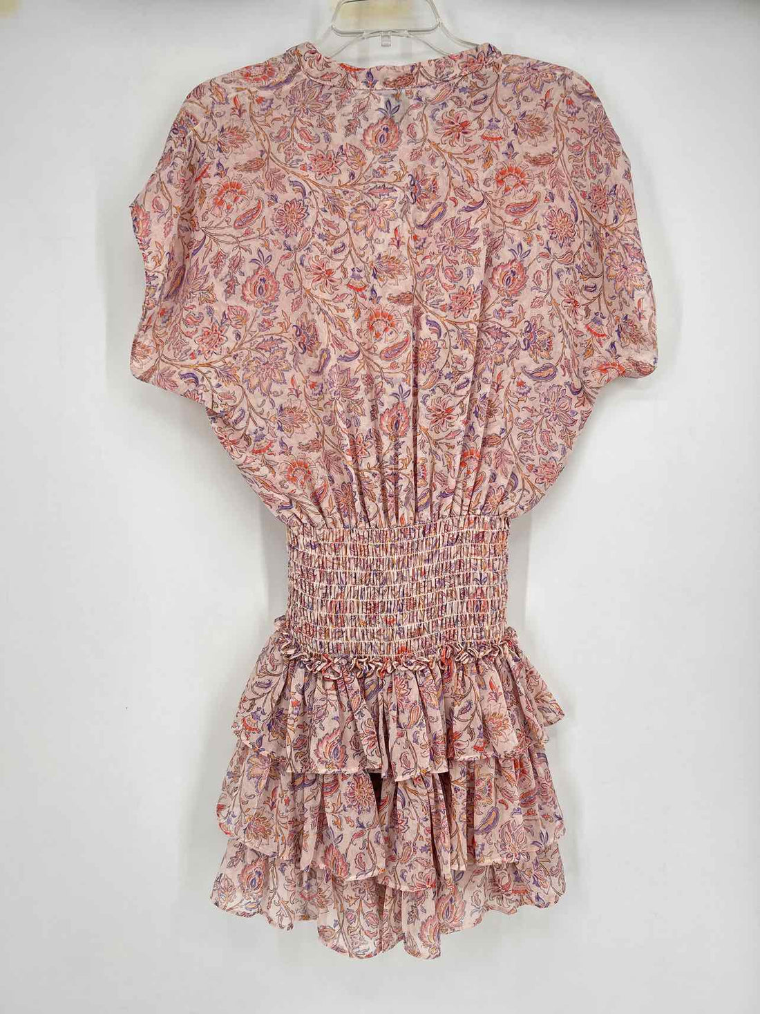 Misa Size M Light Pink Floral Short Sleeve Dress