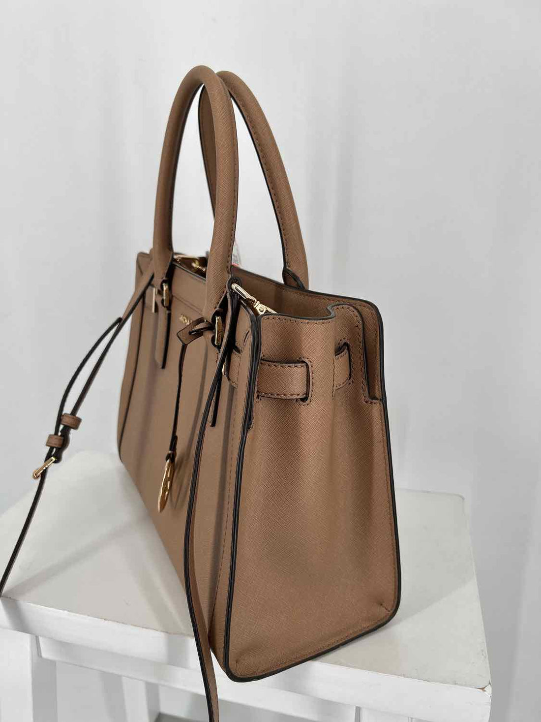 Michael Kors Brown Saffiano Leather Crossbody
