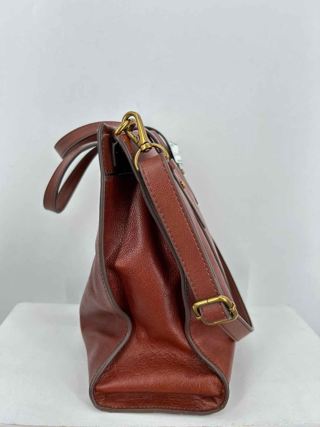 Fossil Brown Leather Pre Owned Satchel