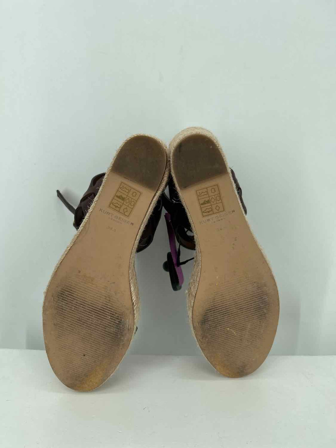 Kurt Geiger Women Size 38.5 Brown Espadrilles Wedges