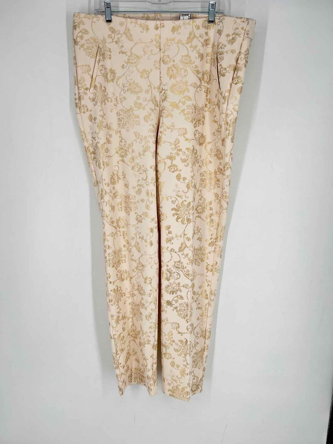 Chicos Size 3T (16T) Cream & Gold Pants