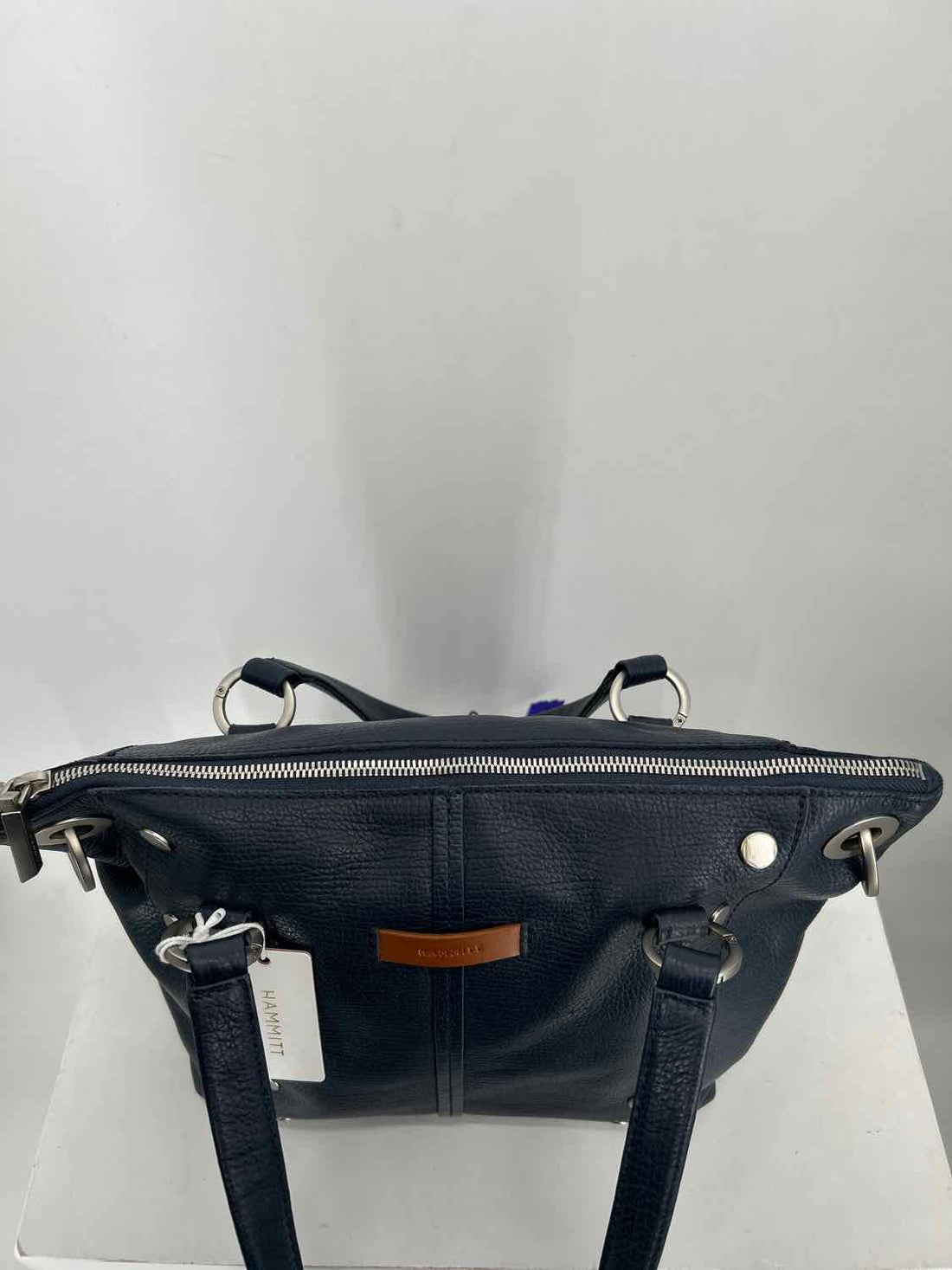 Hammitt Navy Leather Satchel