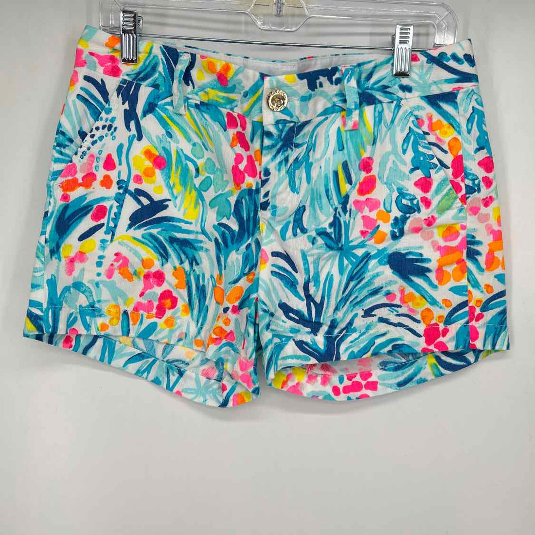 Lilly Pulitzer 4 White & Blue Print Lilly Pulitzer Shorts