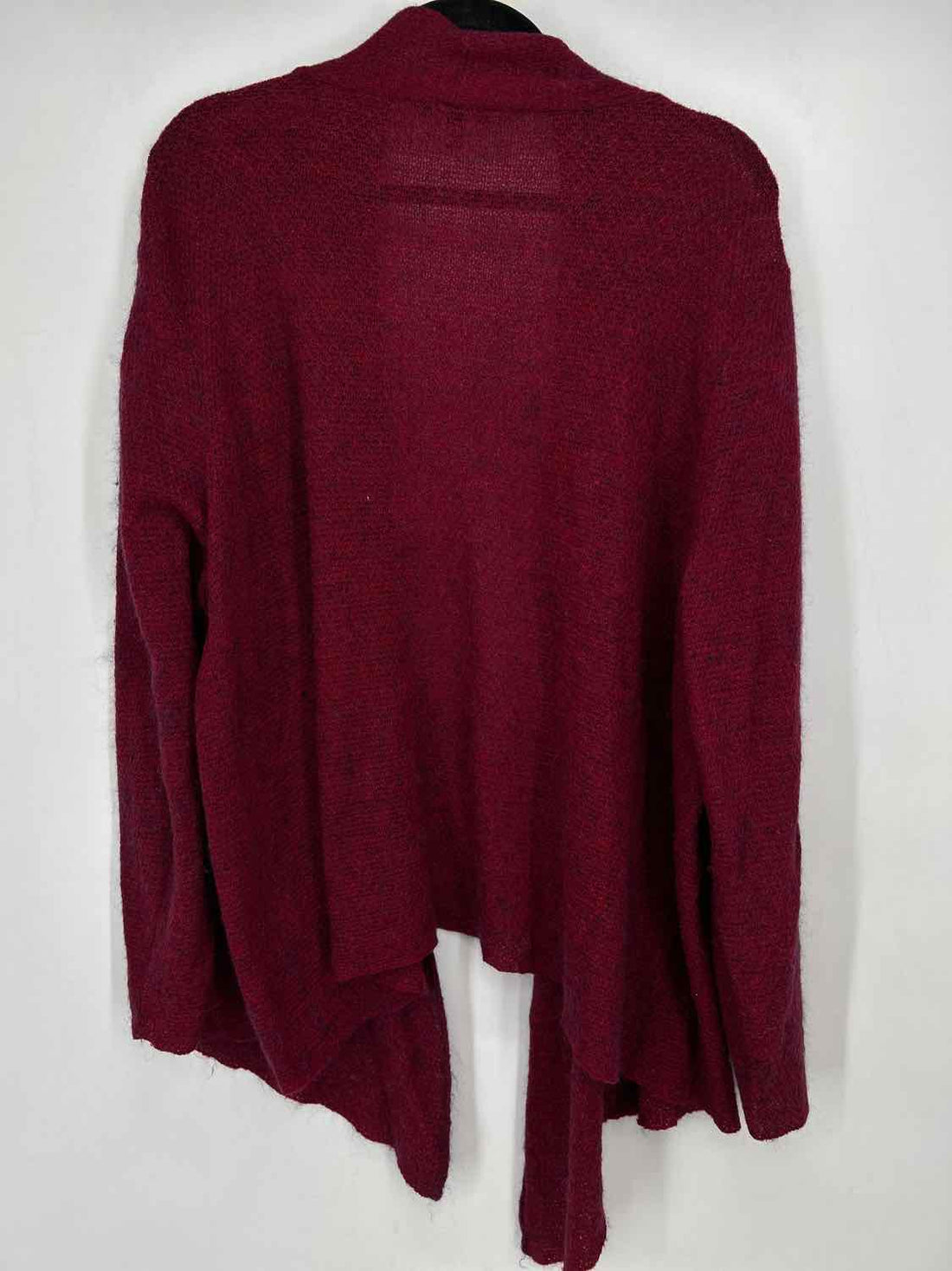 Eileen Fisher Size 2X Maroon Wool Blend Cardigan