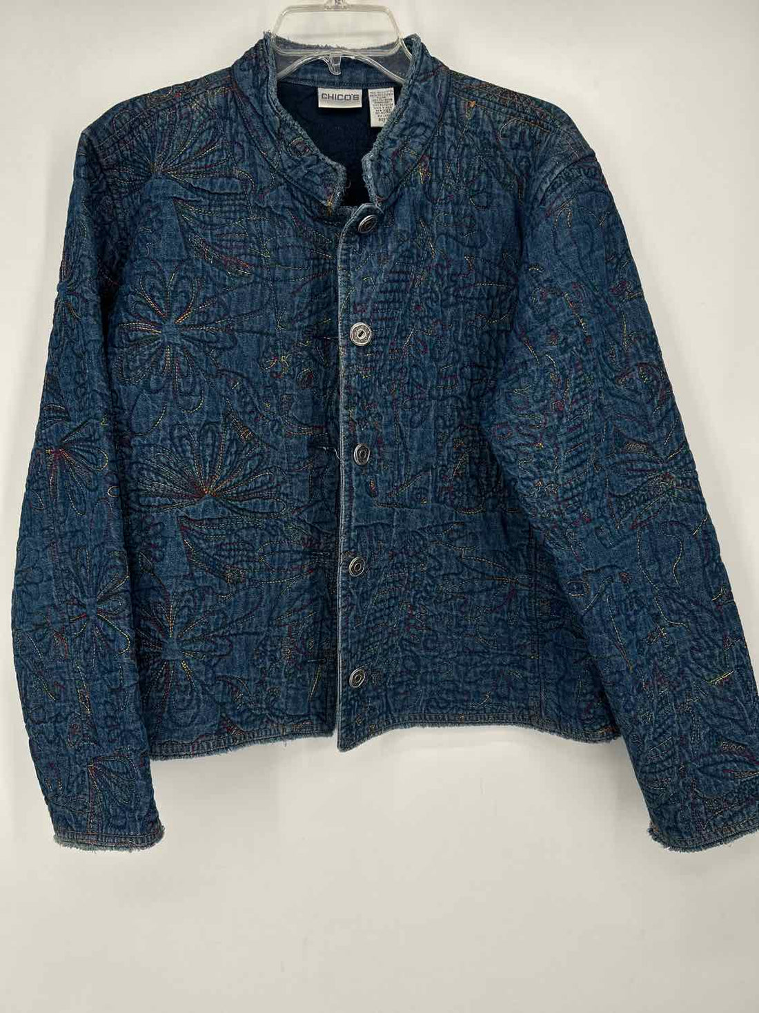 Chicos Size 3(XL) Chambray Denim Jacket
