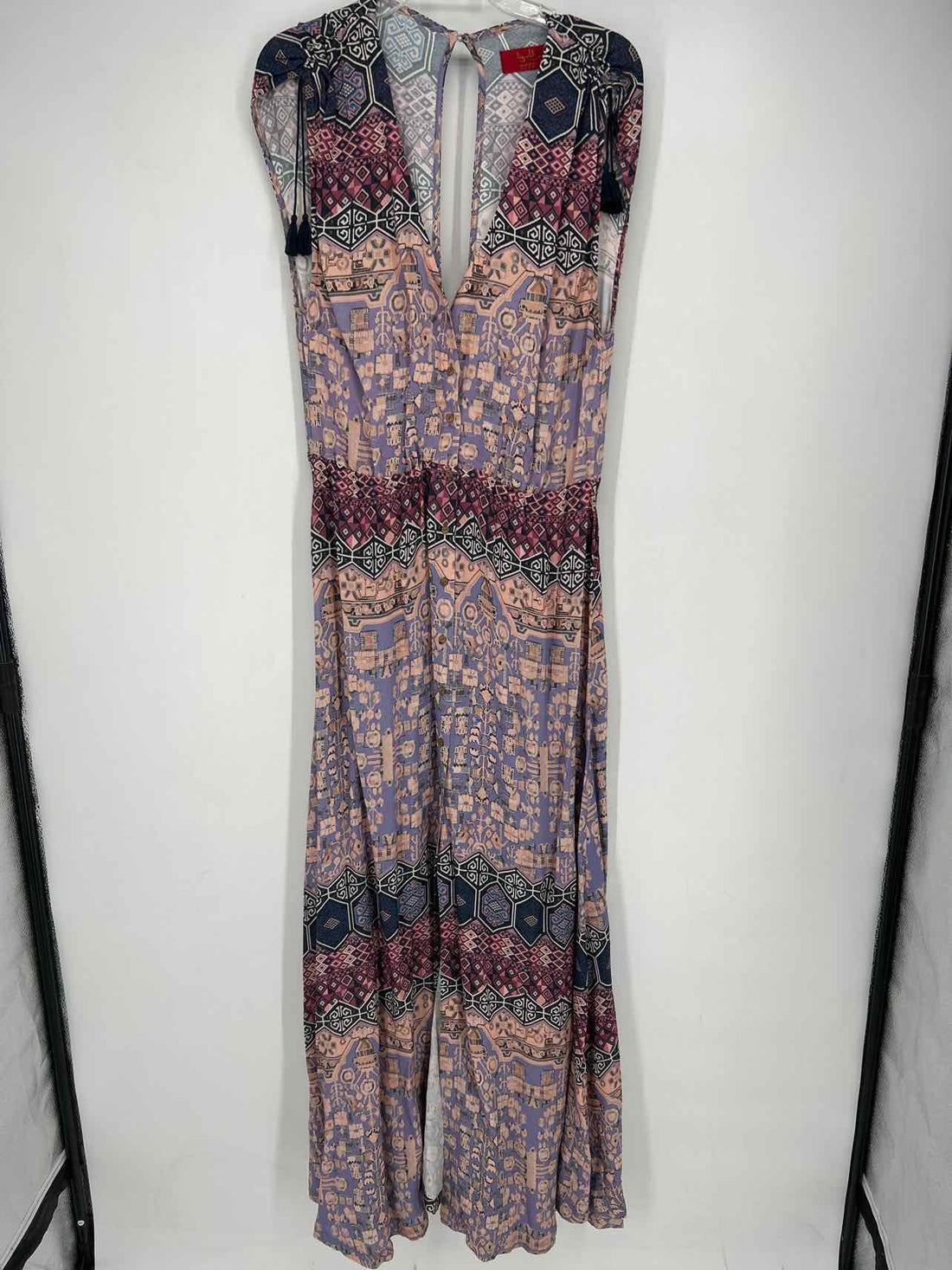 Tigerlily Size 6 Navy & Purple Print Maxi