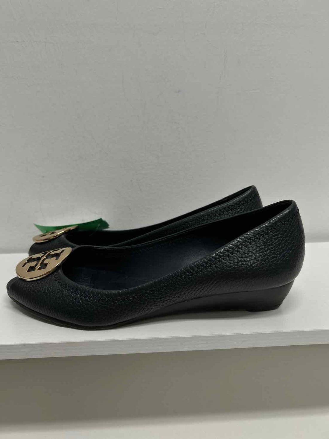 Tory Burch Women Size 7.5 Dark Navy As Is Leather Wedges