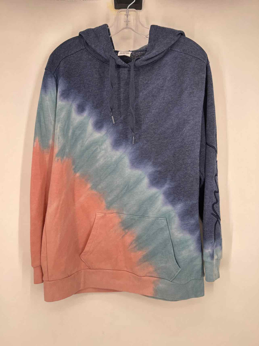 Pink Size S Navy Tie Dye Hoodie