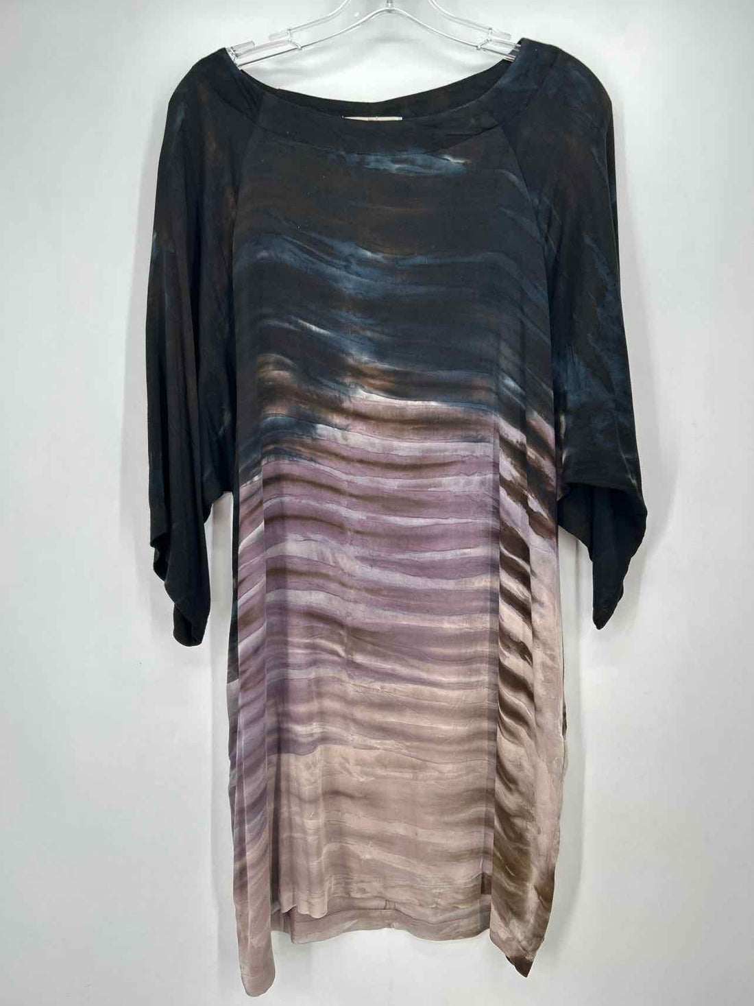 River + Sky Size M Navy & Purple Long Sleeve Dress