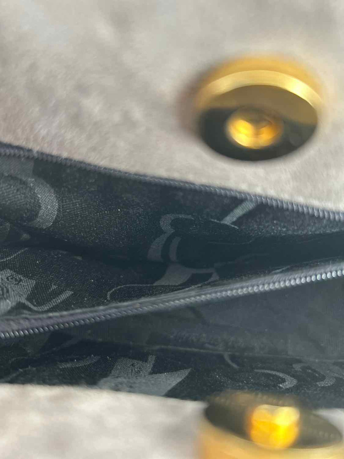Salvatore Ferragamo Gray Suede Satchel