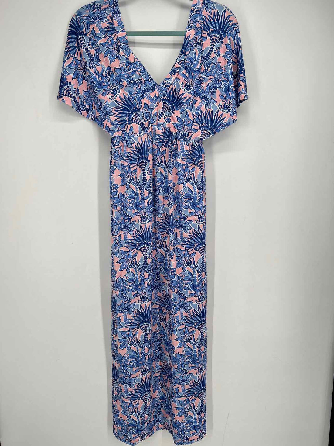 Cabana Life Size S Pink & Blue Print NWT Dress