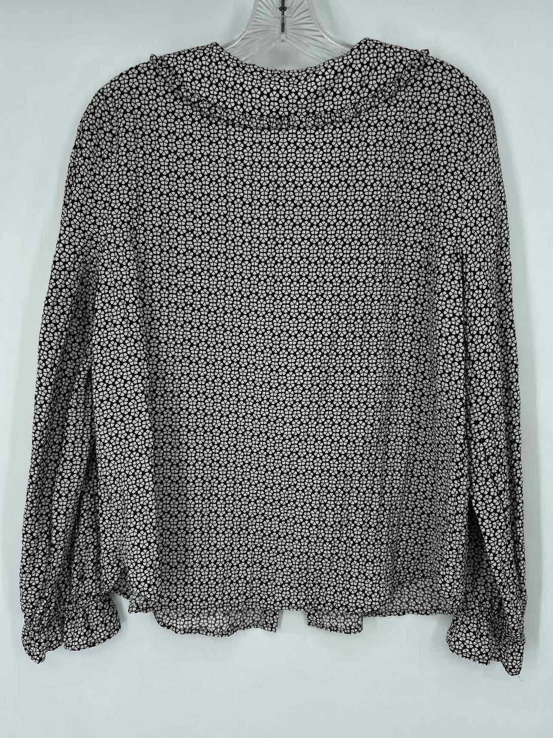 Loft Size M Black & White Print Long Sleeve