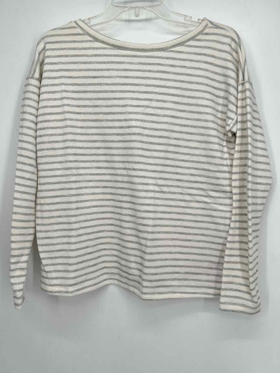 Jolie Size S White & Gray Striped Sweater