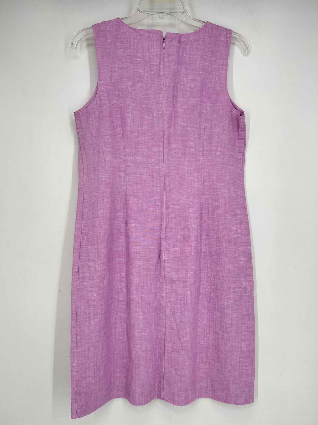Talbots Size 4 Light Purple & White Linen/Cotton Sleeveless Dress