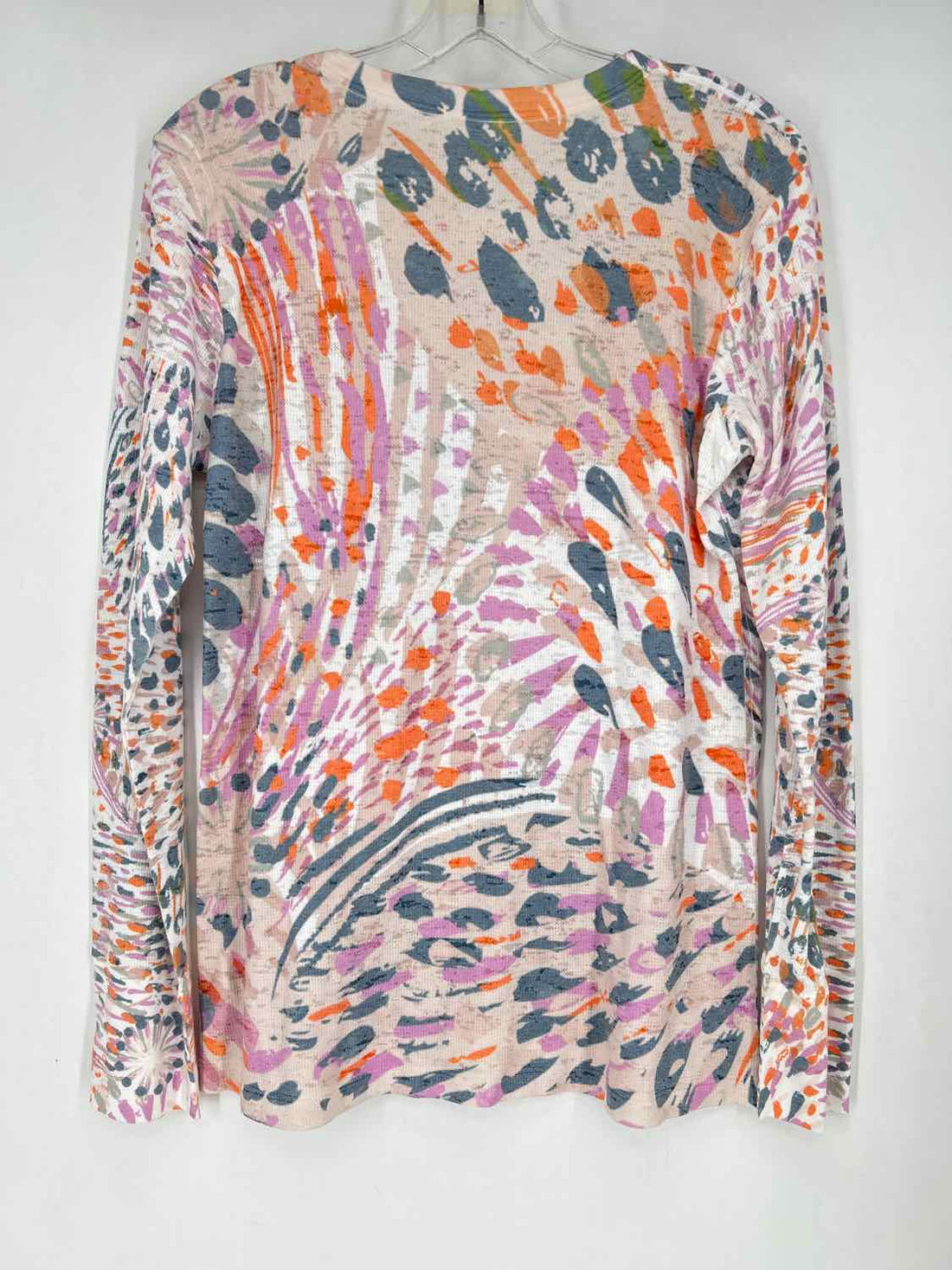 Whimsy Rose Size XL White Multi Color Print Long Sleeve