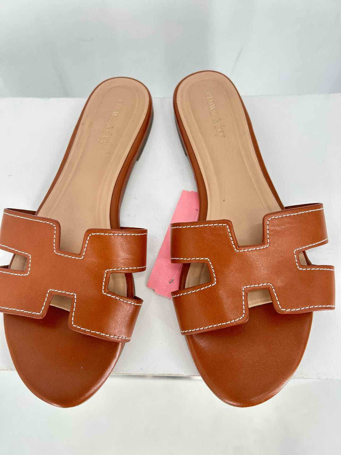 Crown & Ivy Women Size 8 Cognac Slides