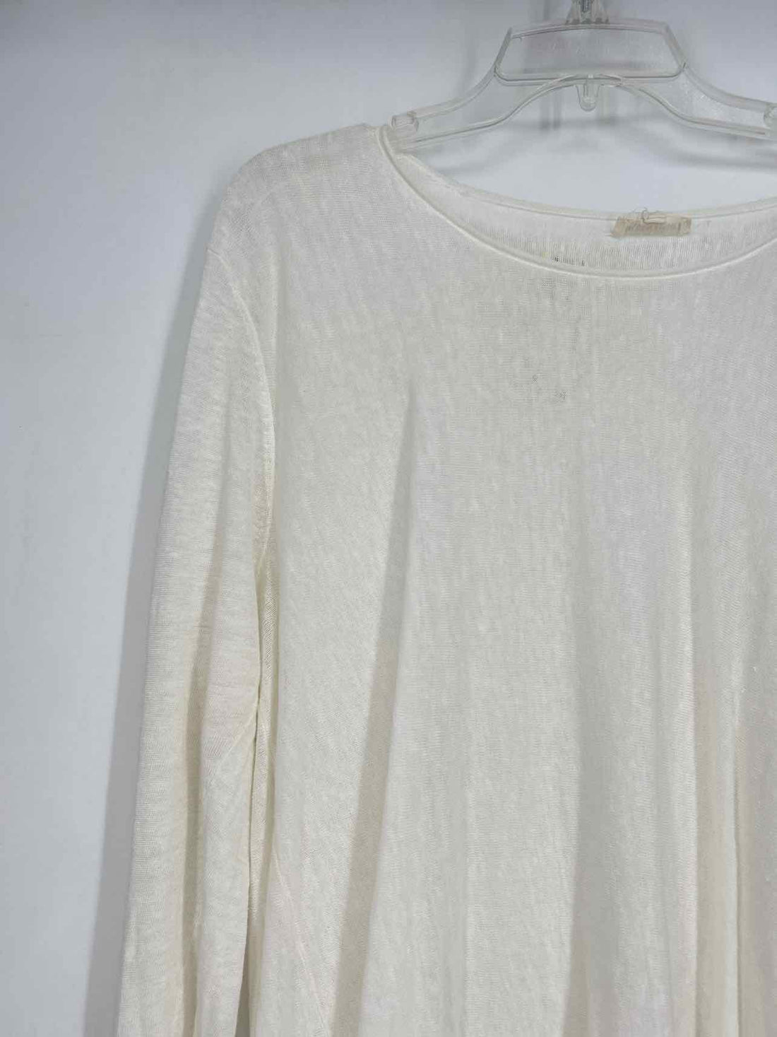 Eileen Fisher Size L White Italian Yarn Long Sleeve