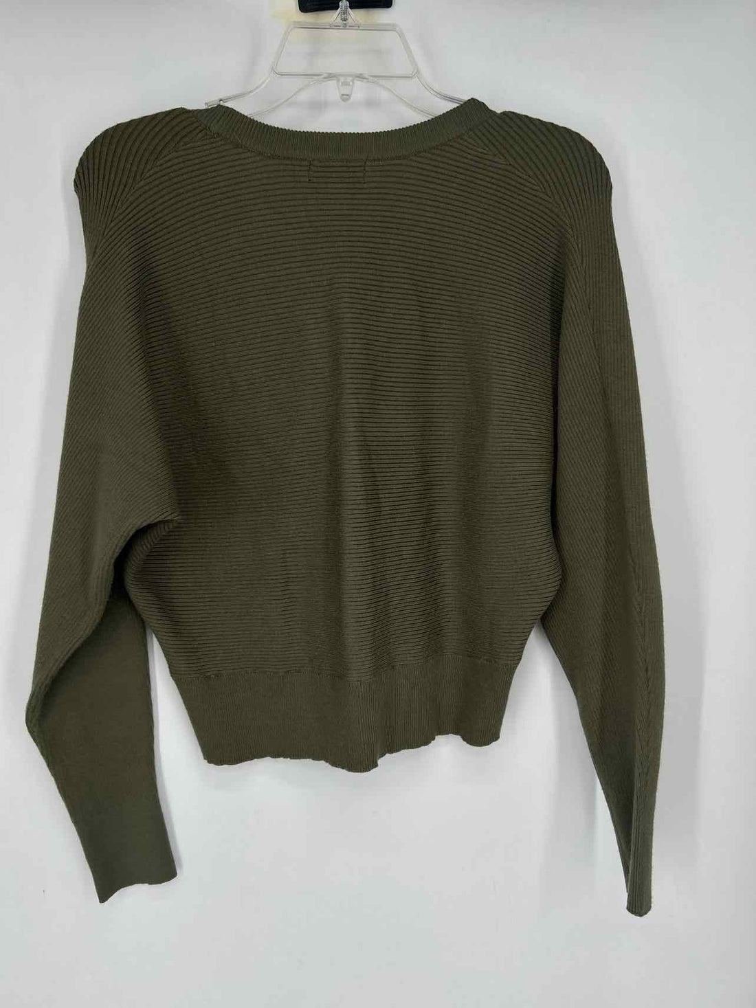 T Tahari Size M Olive Green Sweater