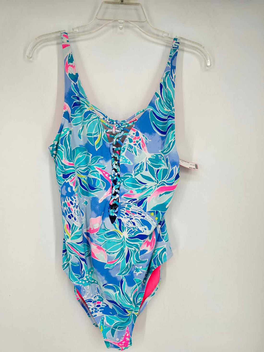 Lilly Pulitzer Size 12 Blue Print Swimsuit 1 Piece