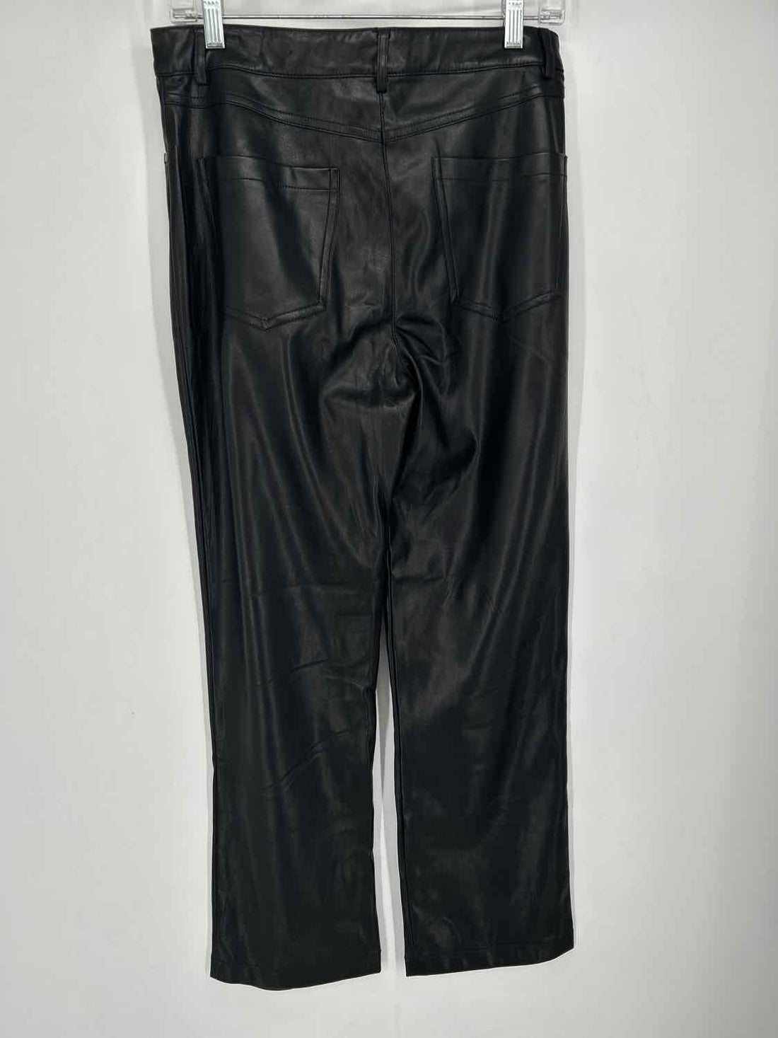 7 For All Mankind Size M Black Faux Leather Pants