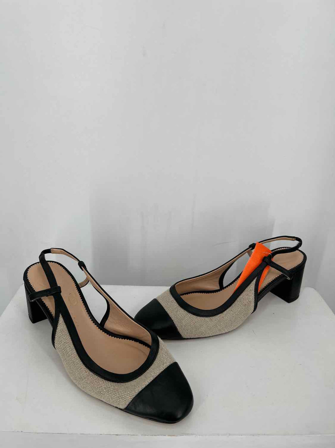 J Crew Women Size 7 Canvas & black Heels