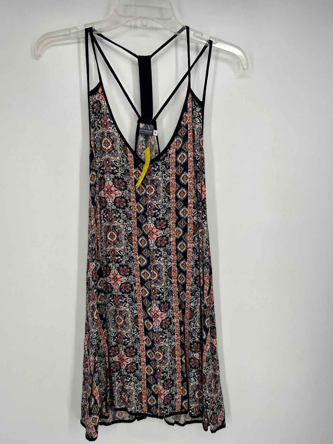 Earthbound Size S Navy Print Sleeveless Dress