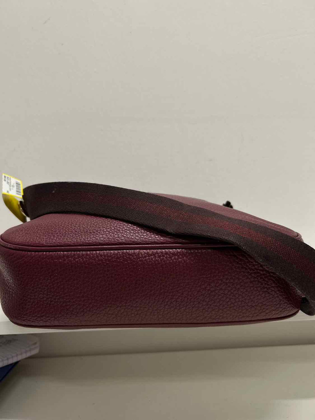 Coach Burgundy Pebbled Leather Shoulder