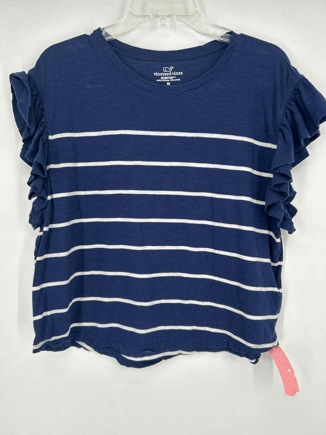 Vineyard Vines Size M Navy & White Striped Short Sleeve