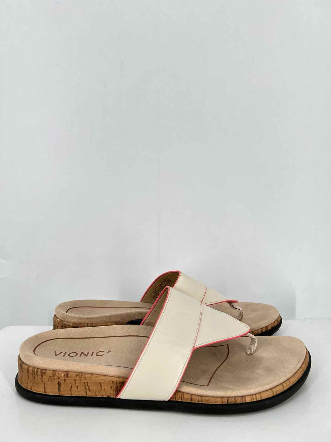 Vionic Jillian Toe Post Women Size 9 Beige Sandals