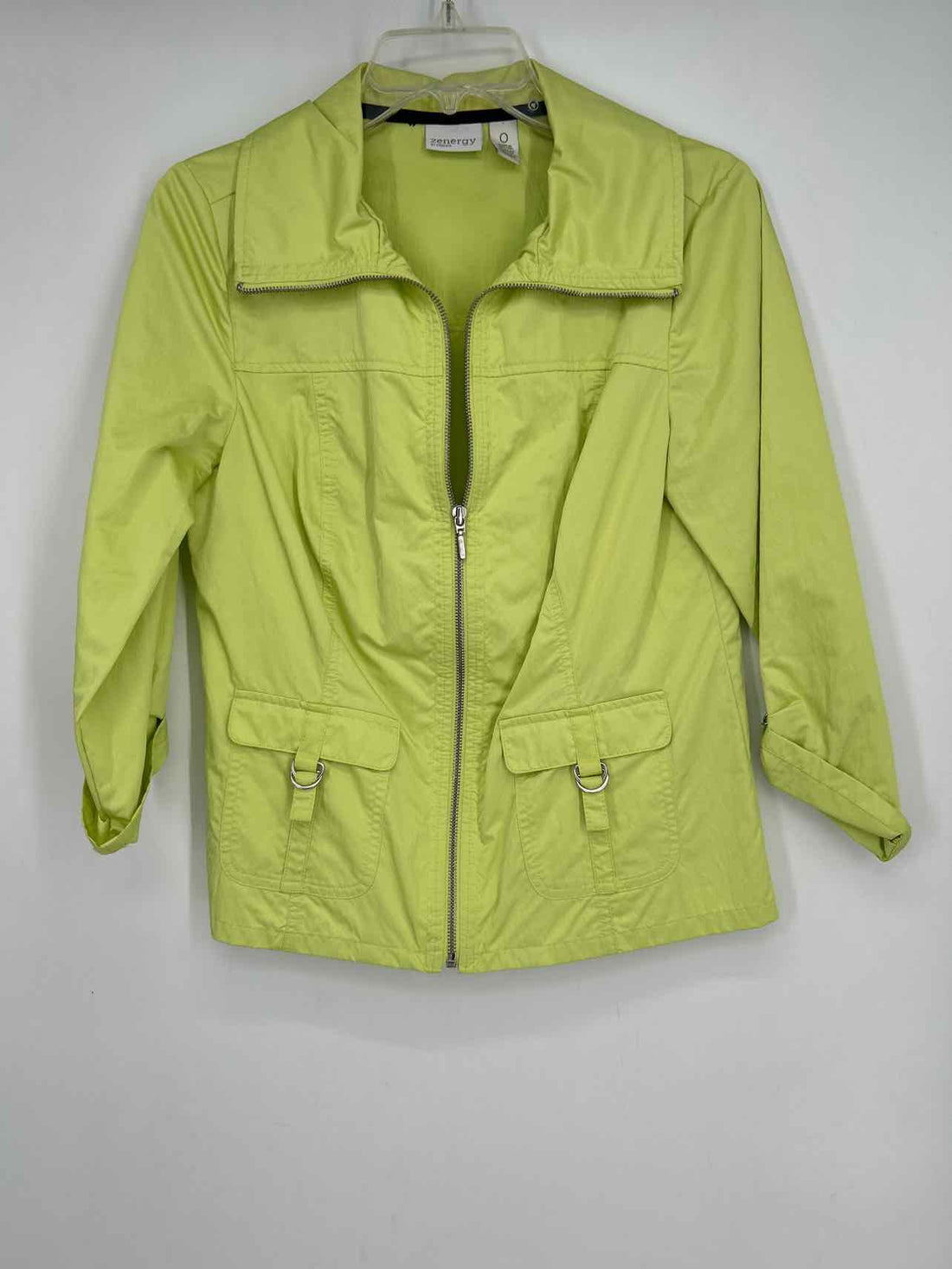 Chicos Size 0 (4) Neon Green Jacket