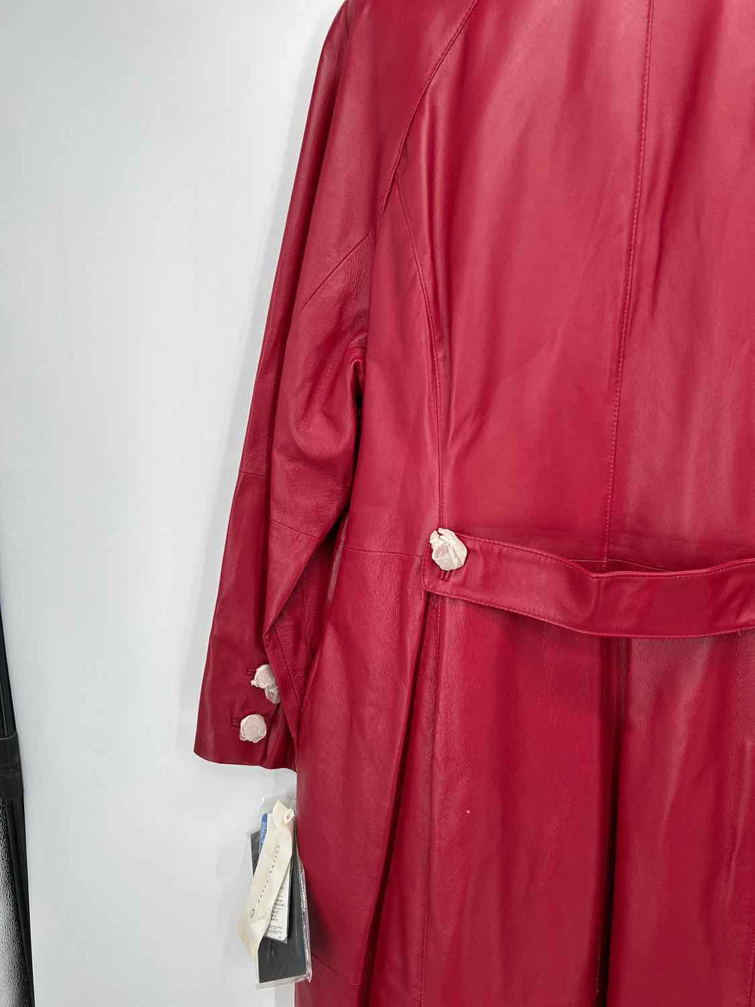 Terry Lewis Size L Red Leather NWT Coat