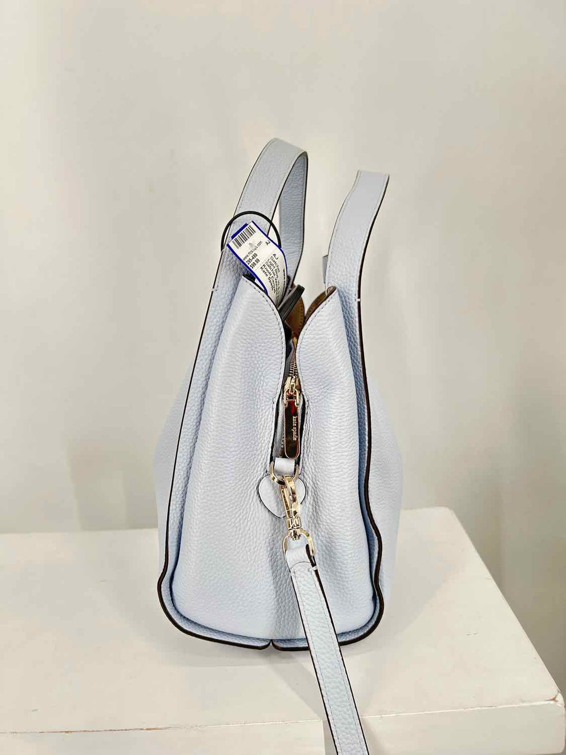 Kate Spade Light Blue Pebbled Leather Satchel
