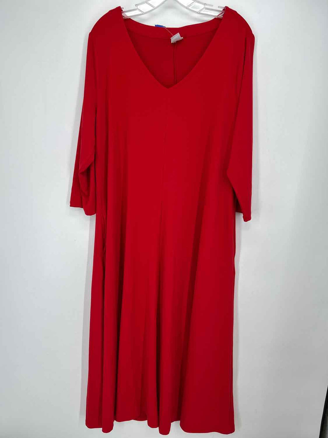 Chicos Size 3(XL) Red Long Sleeve Dress