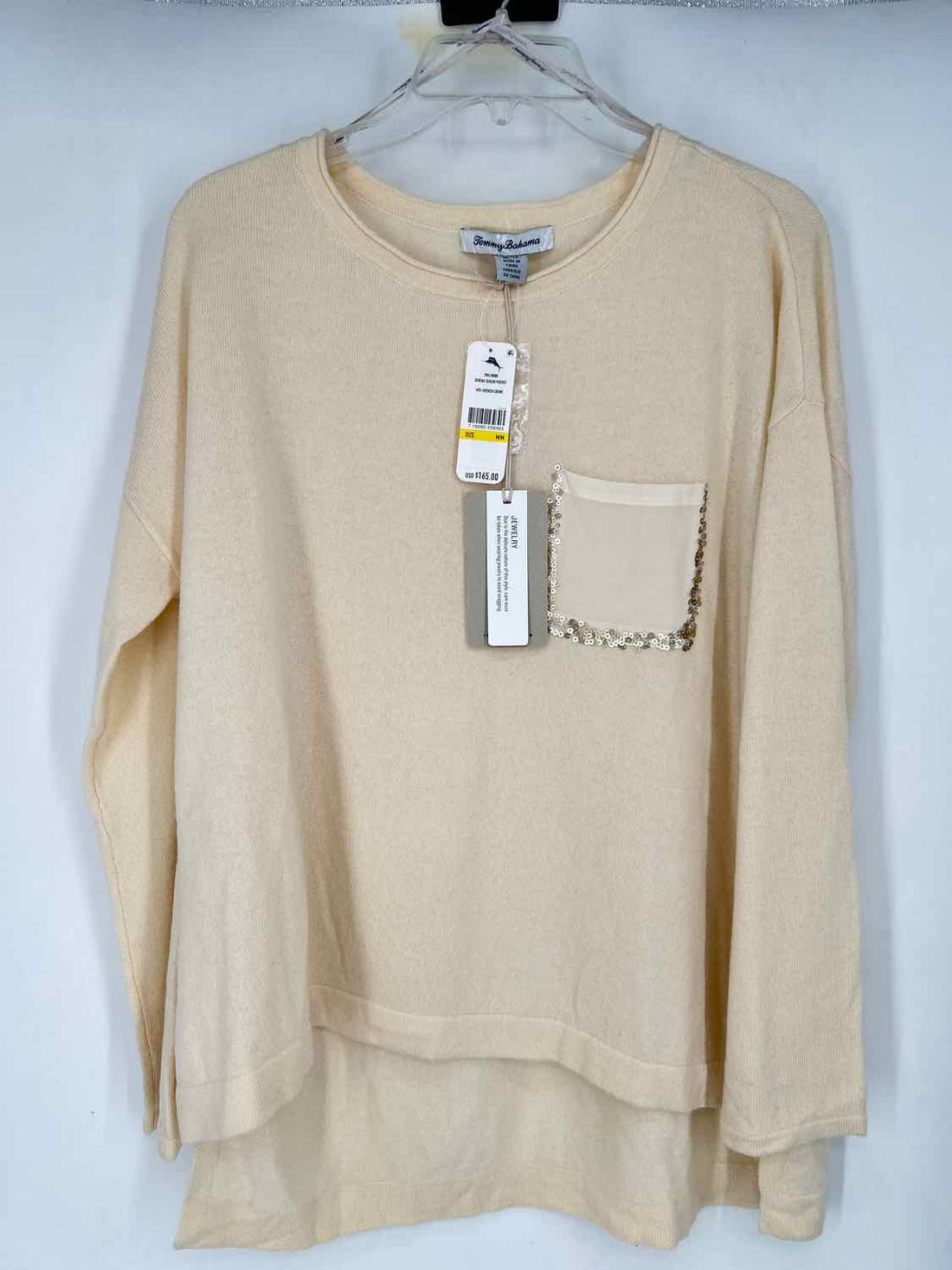 Tommy Bahama Size M Cream Wool & Cashmere Blend Sweater