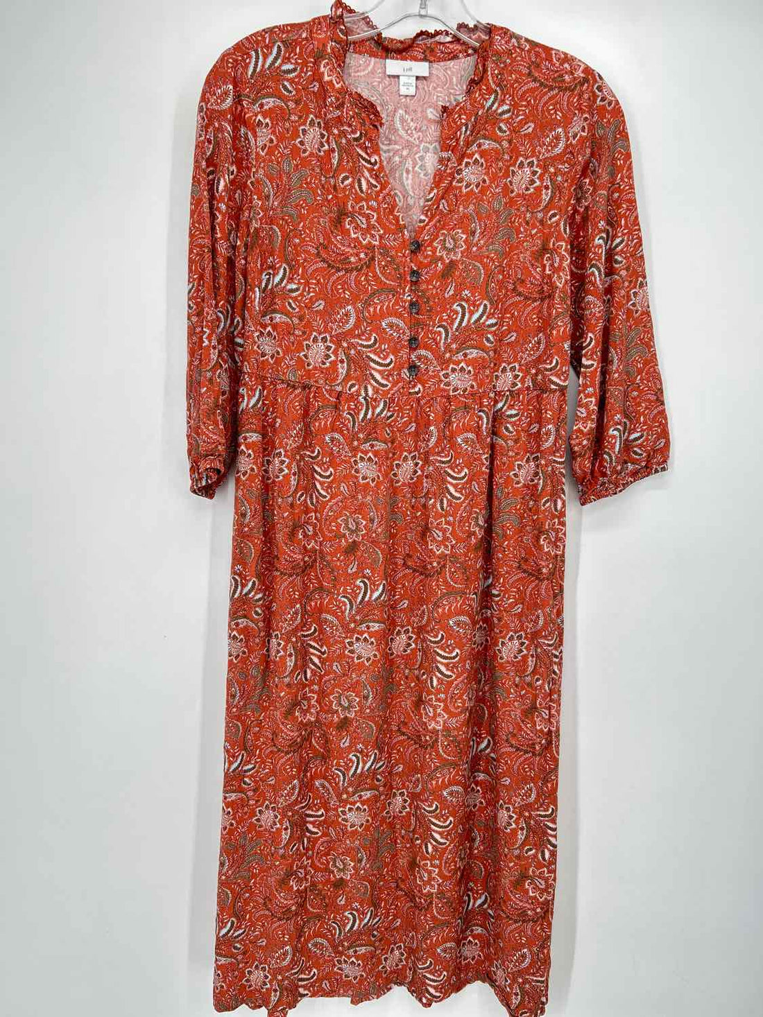 J Jill Size XS Terracotta Print Dress
