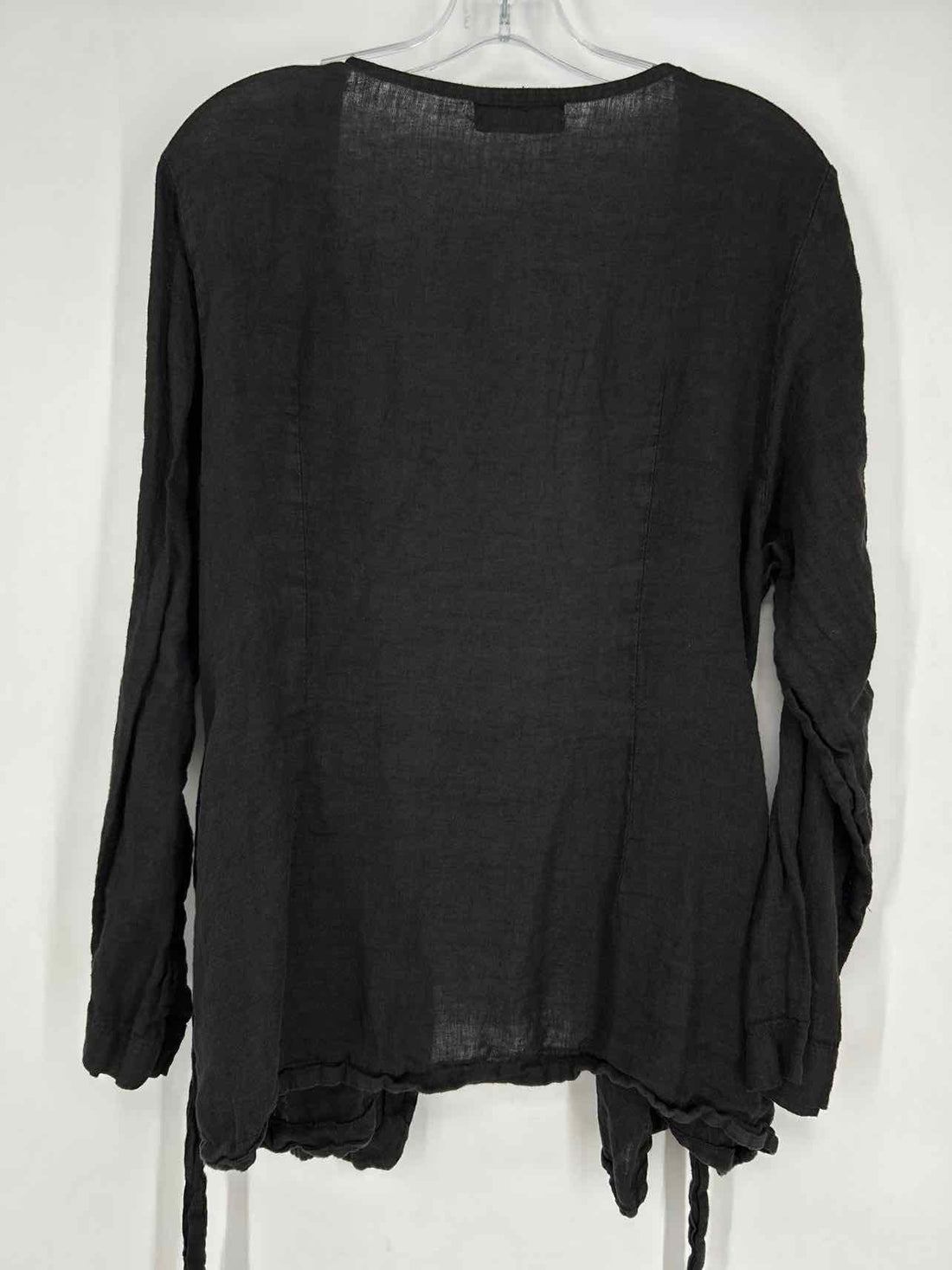 Tina Stephens Size M/L Black Linen Jacket