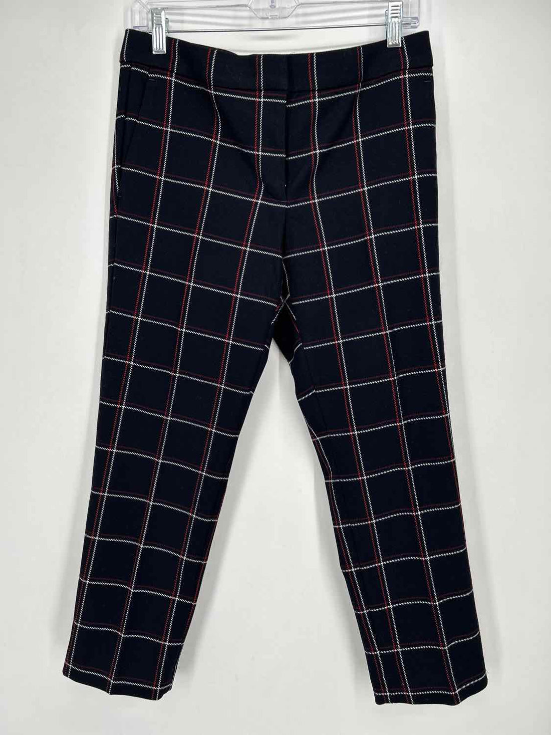 Ann Taylor Size 6 Navy Plaid Pants