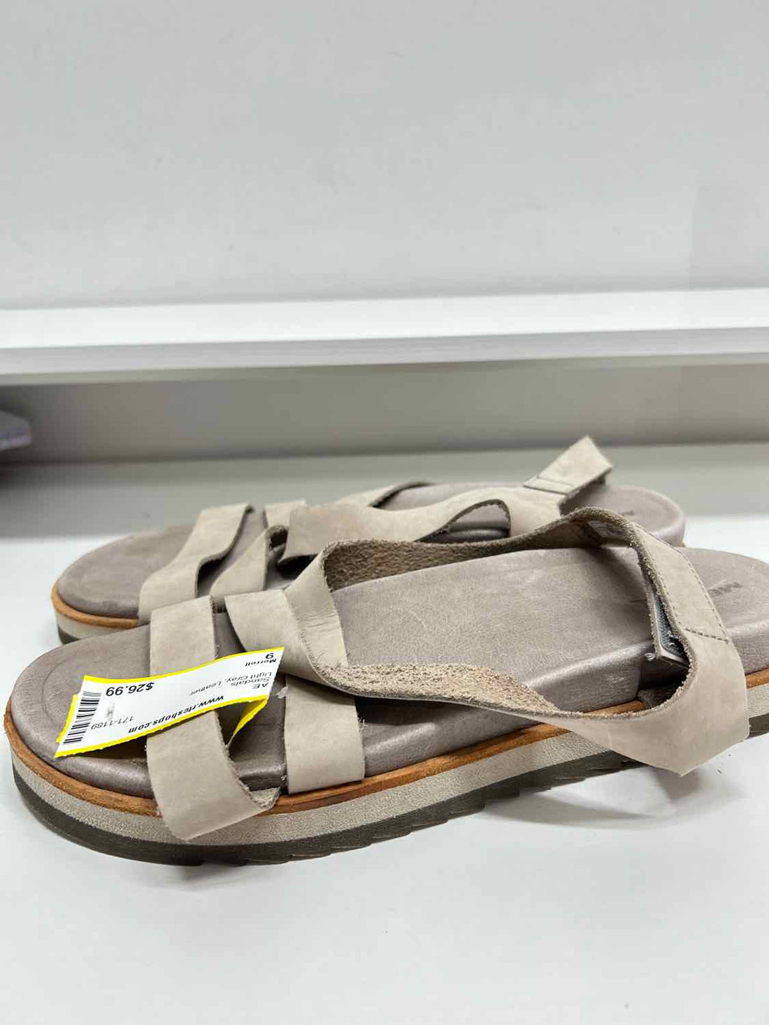 Merrell Women Size 9 Light Gray Leather Sandals