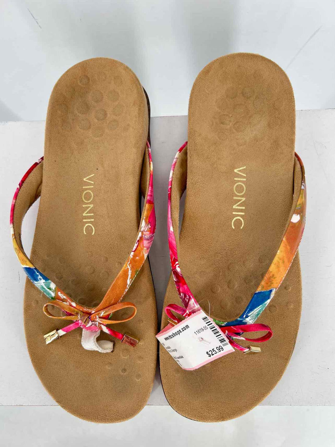 Vionic Women Size 9 Pink & Orange Sandals