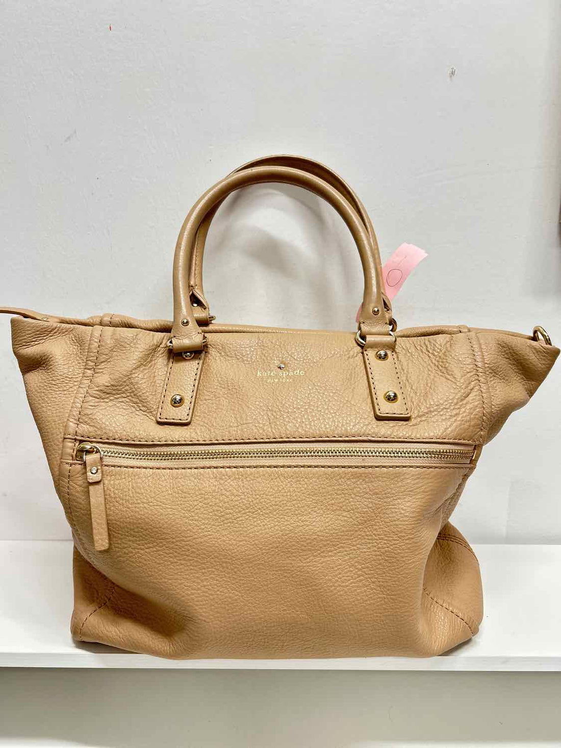 Kate Spade Buff Pebbled Leather Pre Owned Satchel