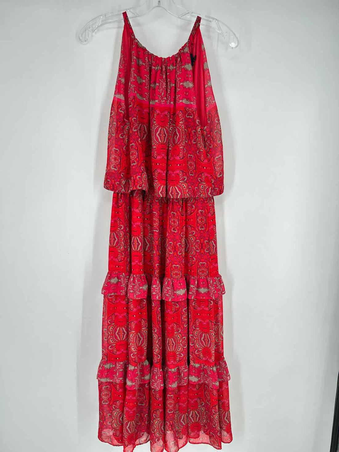 Just Taylor Size 6 Red Print Sleeveless Dress