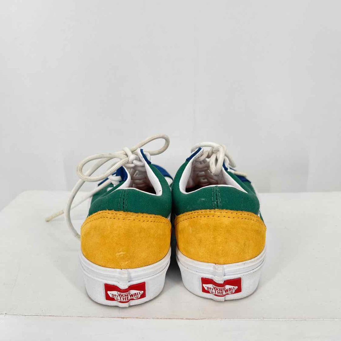Vans Women Size 6.5 Green Colorblock Sneakers
