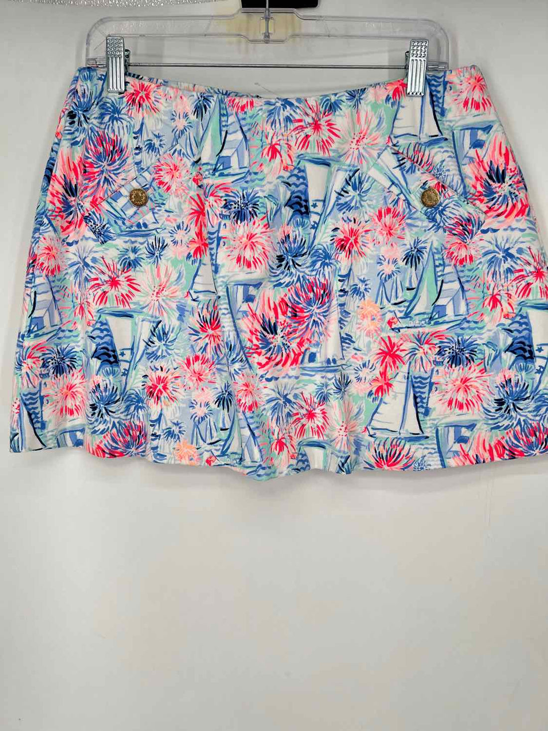 Lilly Pulitzer L Red & Blue Print Lilly Pulitzer Skort