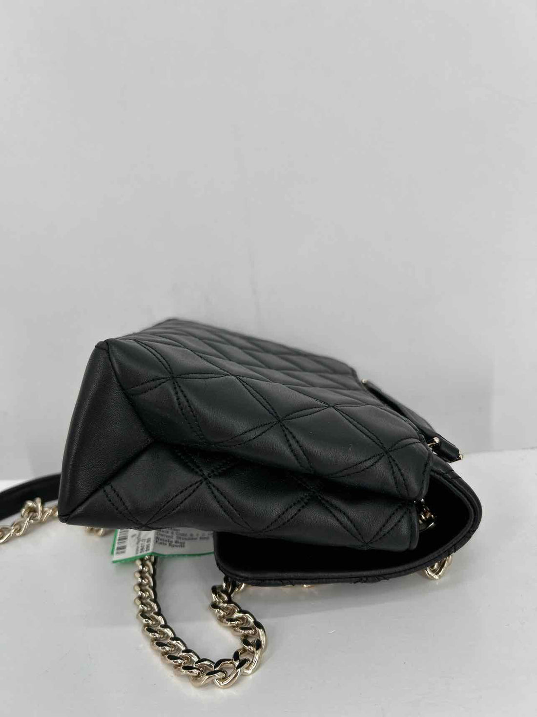 Kate Spade Black & Gold Quilted Leather Pre Owned Shoulder