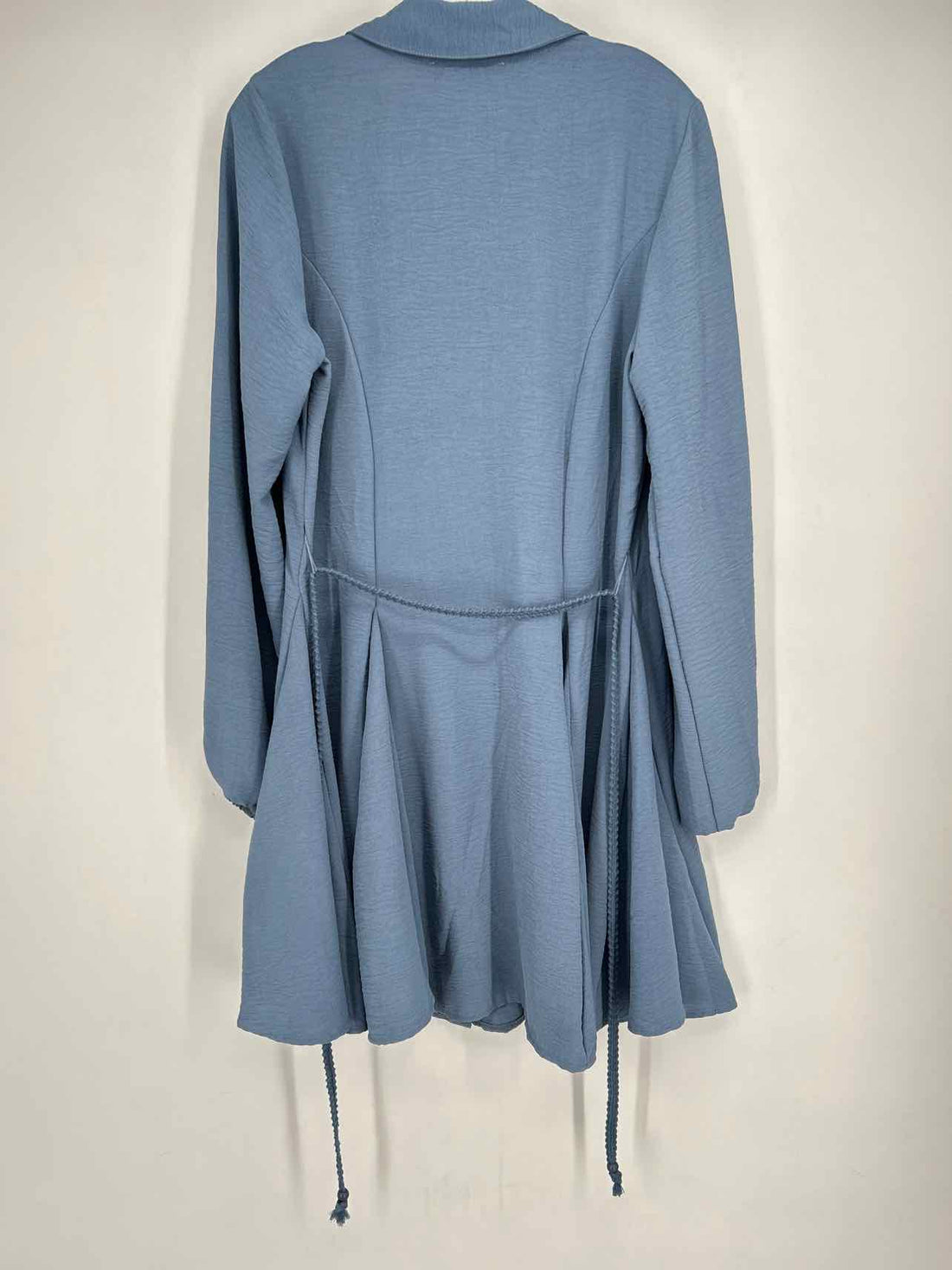 Hint Of Blush Size L Dusty Blue Long Sleeve Dress