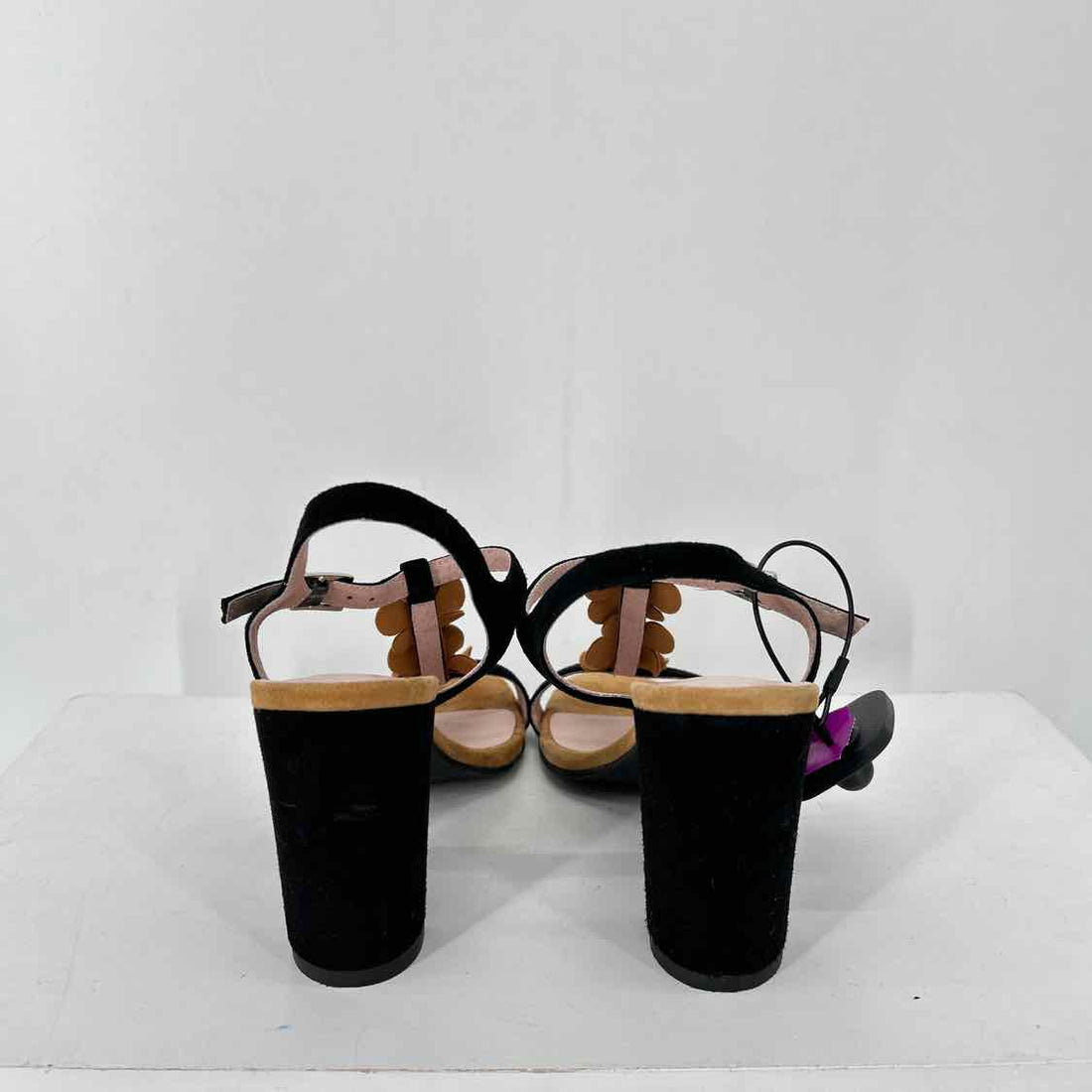 Brenda Zaro Women Size 37 (6.5-7) Brown & Black Genuine Suede Heels